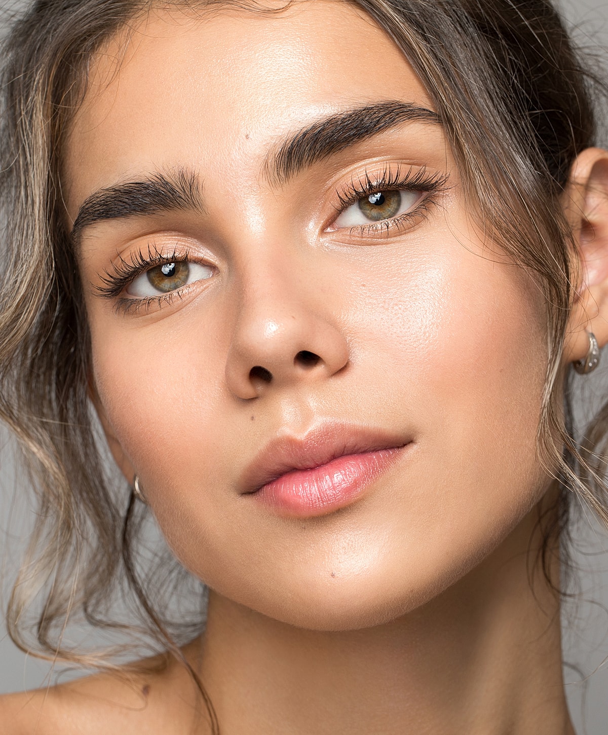 Close-up of a beautiful woman’s face.